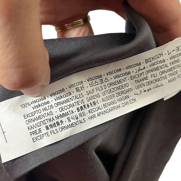 ZARA NWT Midi Camisole Slip Dress Charcoal Grey Women’s Size Small Satin - Picture 9 of 13